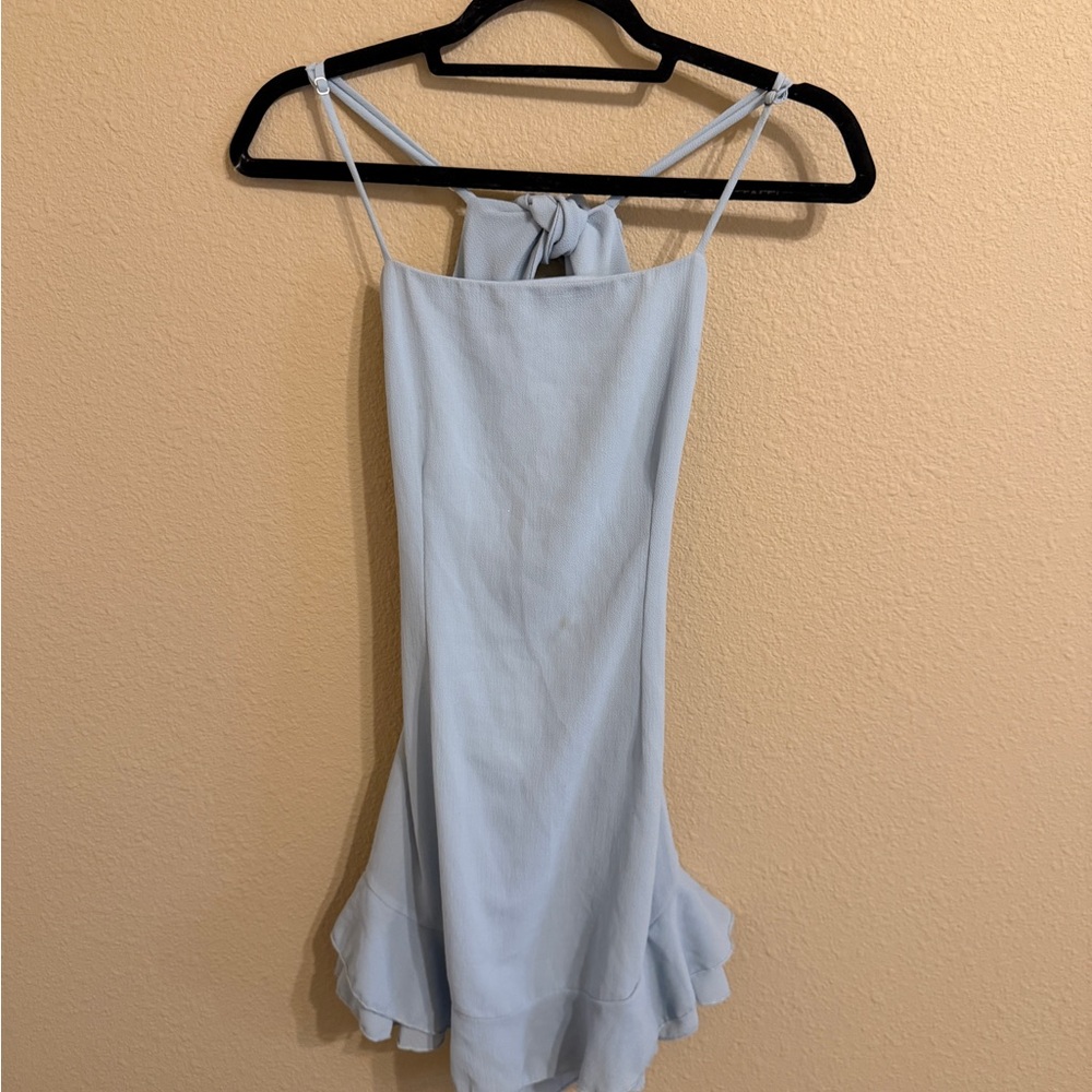 Lucy in the Sky Light Blue Mini Dress - Picture 3 of 4